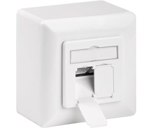 Tilbehør (fester, stikkontakter osv.) - Pro CAT 6 universal wall plate incl. on-wall mounting - 4040849682445