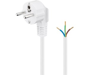 Strømkabel (ekstern) - Pro Angle Power cable for confectionery 5 m white - 4040849933134