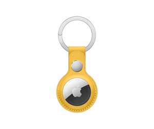 Mobil - Andre tilbehør - Apple AirTag Leather Key Ring Meyer Lemon - MM063ZM/A