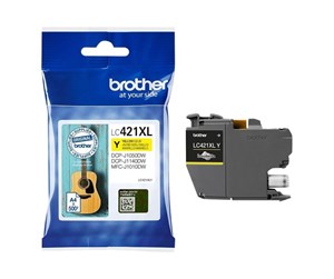 Printertilbehør blekk/toner - Brother - yellow - original - ink cartridge - Blekkpatron Yellow - LC421XLY