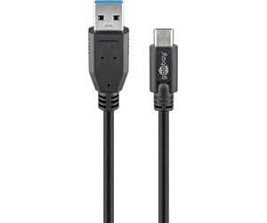 USB - Pro USB-A <-> USB-C - 3m - Svart - 4040849731419