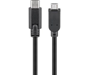 USB - Pro USB-C <-> USB Micro-B - 0.6m - Svart - 4040849447594