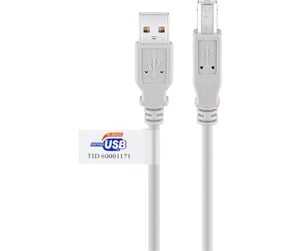 Nettverkskabel - USB 2.0 Hi-Speed cable with USB certificate grey. - 4040849608339