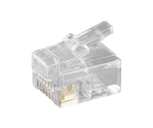 Tilbehør (fester, stikkontakter osv.) - Pro RJ12 modular plug for round cable  6 pol. - 4040849586262