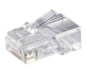 Nettverkskabel - RJ45 modular plug for round cable 8 pol. (10 pack) - 4040849586279