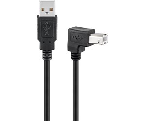 Nettverkskabel - USB 2.0 Hi-Speed cable 90° black - 4040849247330