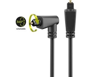 Lydkabel - Pro Angled Toslink cable and rotatable - 4040849415944