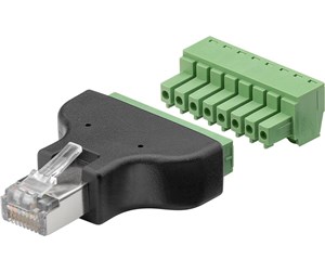 Nettverkskabel - Terminal Block 8-pin  > RJ45 male (8P8C) - 4040849767364