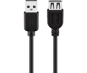 Nettverkskabel - USB 2.0 Hi-Speed extension cable black - 4040849646010