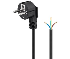 Strømkabel (intern) - Pro Angle Power cable for confectionery 3 m black 3 - 4040849960338