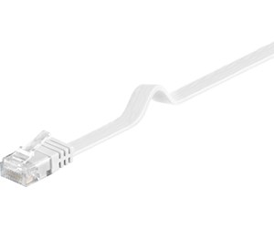 Nettverkskabel - CAT 5e flat-patch cable U/UTP white 5 m - 4040849933615