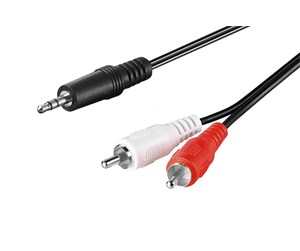 Lydkabel - Pro Audio cable AUX adapter 3.5 mm male to stereo RCA male CU - 4040849516511