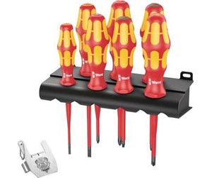 Håndverktøy - Wera Kraftform VDE/7 Heavy Metal 2 VDE Screwdriver set 8-piece Pozidriv Phillips Slot TORX - 05138712001