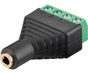 Nettverkskabel - Terminal Block 4-pin > 3.5 mm female (4-pin stereo) - 4040849592003