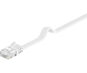 Nettverkskabel - CAT 5e flat-patch cable U/UTP white 3 m - 4040849933608