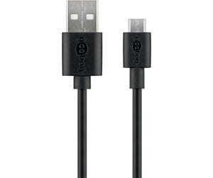 USB - Pro USB-A <-> USB Micro-B - 2m - Svart - 4040849386602