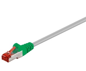 Nettverkskabel - CAT 6 Crossover-patch cable S/FTP (PiMF) grey green - 4040849684562