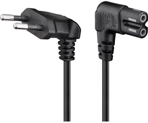 Strømkabel (ekstern) - Pro Power cable C7 - 2 m - Svart - 90° - 4040849973505