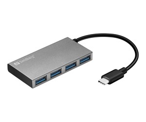 USB-hub - Sandberg USB-C to USB 3.0 Hub USB-hub - USB 3.0 - 4 porter - Sølv - 136-20