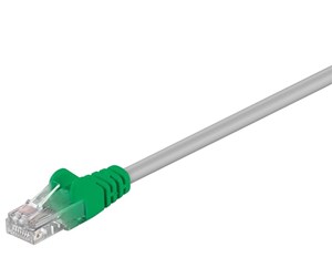 Nettverkskabel - CAT 5e Crossover-patch cable U/UTP grey-green 5 m - 4040849688683