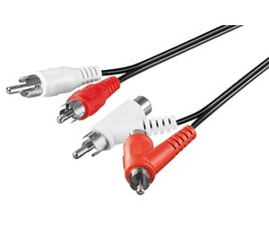 Lydkabel - Pro Stereo connector cable RCA with passthrough - 4040849502149