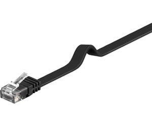 Nettverkskabel - CAT 6 Flat-patch cable U/UTP black - 95382