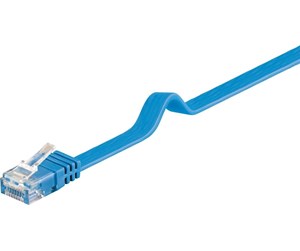 Nettverkskabel - CAT 6 Flat-patch cable U/UTP blue - 4040849964077