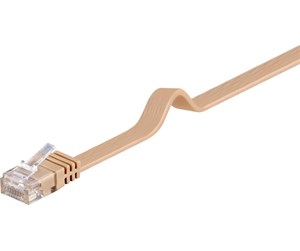 Nettverkskabel - CAT 6 Flat-patch cable U/UTP light brown - 4040849958823