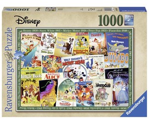 Puslespill - Ravensburger Disney Vintage Movie Post.1000p Gulv - 10219874