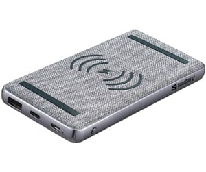 Nødlader - Sandberg Powerbank 10000 PD20W+Wireless Nødlader - Grey - 10000 mAh - 420-61