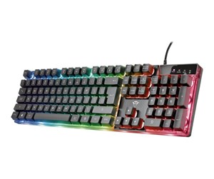 Tastatur - Trust GXT 835 Azor Illuminated Gaming - Tastatur - Nordisk - Svart - 23936