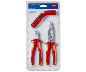 Håndverktøy - KNIPEX Installasjonssett for elektrikkeren - 00 31 30 BK V01