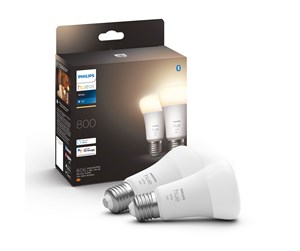 Smarthus - Philips Hue White A60 E27 806 Lumen - 2-pakning - 929001821623