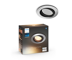 Smarthus - Philips Hue Milliskin Innfelt Spotlight - Rund - Aluminium - 929003811001