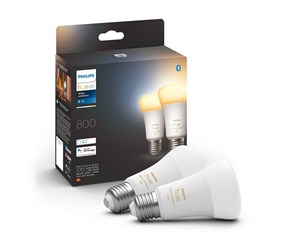 Smarthus - Philips Hue White Ambiance A60 E27 806 Lumen - 2-pakning - 929002489802