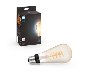 Smarthus - Philips Hue White Ambiance Filament ST72 E27 Stor Edison - 1-pakning - 929002477901