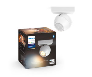 Smarthus - Philips Hue Buckram Single Spotlight - Hvit - Uten Dimmebryter - 929003048401