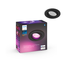 Smarthus - Philips Hue Centura Innfelt Spot - Rund - Svart - 929003809401