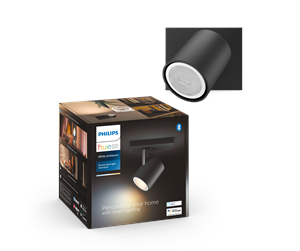 Smarthus - Philips Hue Runner Single Spotlight - Svart - Uten Dimmebryter - 929003812201