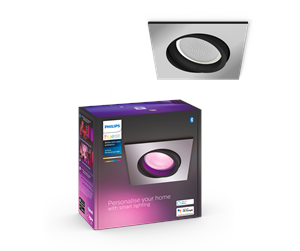 Smarthus - Philips Hue Centura Innfelt Spot - Kvadratisk - Aluminium - 929003809801