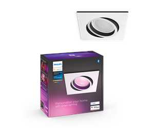 Smarthus - Philips Hue Centura Innfelt Spot - Kvadratisk - Hvit - 929003809901