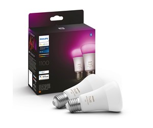 Smarthus - Philips Hue Color A60 E27 1100 Lumen - 2-pakning - 929002468802