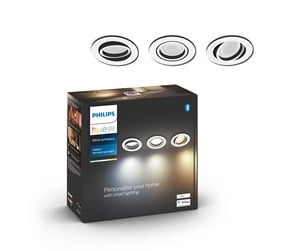 Smarthus - Philips Hue Milliskin Innfelt Spot - Rund - Hvit - 3-pakning - 929003811101