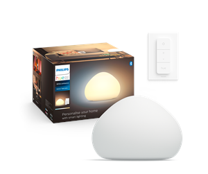 Smarthus - Philips Hue Wellner Bordlampe - Hvit - Med Dimmebryter - 929003054101