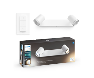 Smarthus - Philips Hue Adore Dobbel Baderomsspot - Hvit - 929003056201