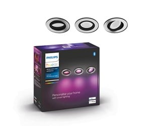 Smarthus - Philips Hue Centura Innfelt Spot - Rund - Aluminum - 3-pakning - 929003809301