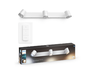 Smarthus - Philips Hue Adore Trippel Baderomsspot - Hvit - 929003056301