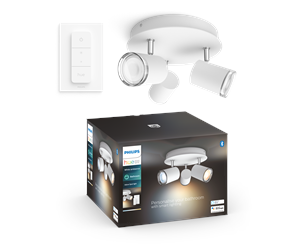 Smarthus - Philips Hue Adore Trippel Baderomstakspot - Hvit - 929003056401