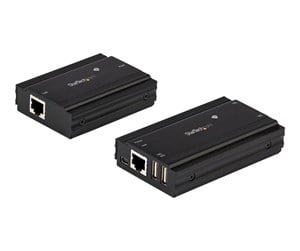 Repeater & Transceiver - StarTech.com 4-Port USB 2.0 Extender Hub over Single CAT5e/CAT6 Ethernet Cable (RJ45) - 330ft (100m) - USB Extender Hub Adapter Kit - USB2004EXT100