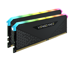 RAM - Corsair Vengeance RGB RS DDR4-3200 - 32GB - CL16 - Dual Channel (2 pcs) - AMD Optimized - Svart med RGB - CMG32GX4M2E3200C16